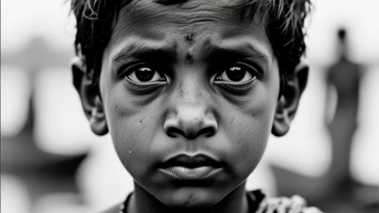 Silent Shadows: A Portrait of Suffering