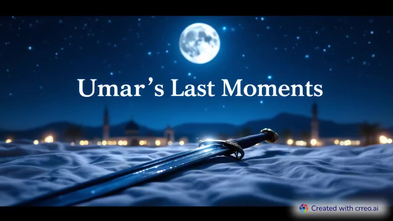 "Umar ibn al-Khattab: A Legacy of Justice and Compassion in Medina's Moonlit Night"