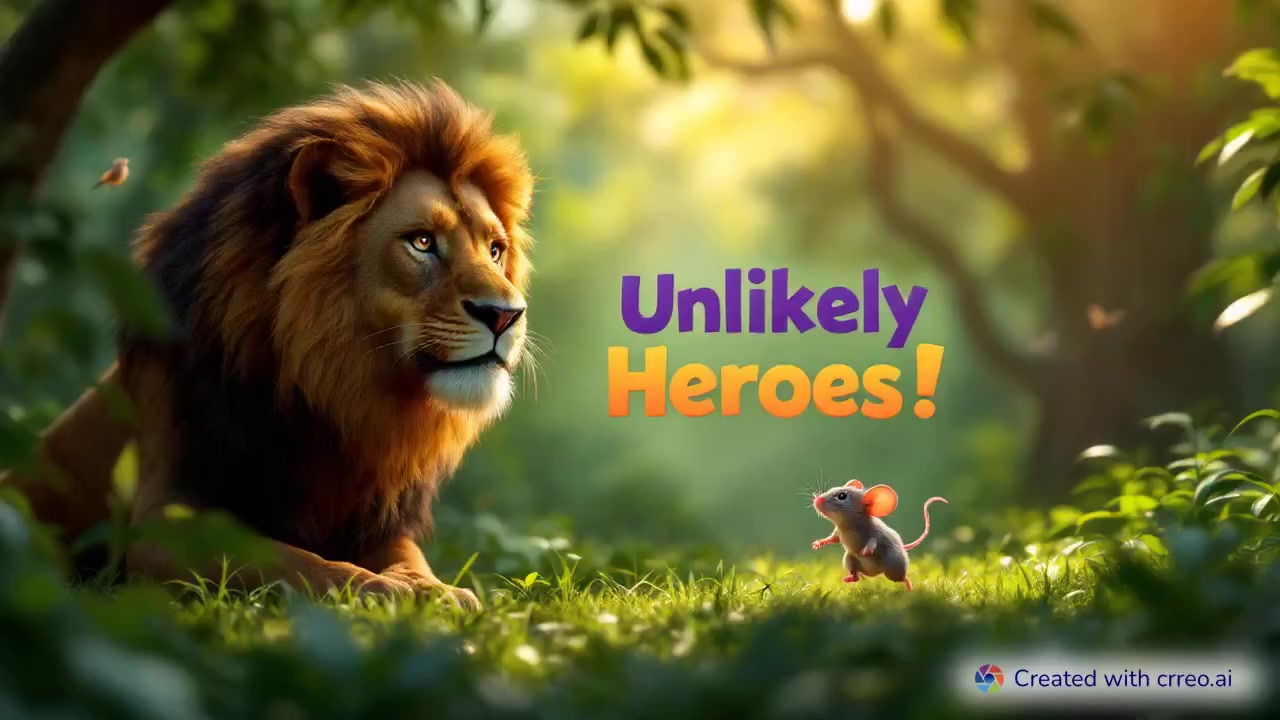 "The Lion and the Mouse: A Tale of Unexpected Friendship and Courage 🦁🐭"