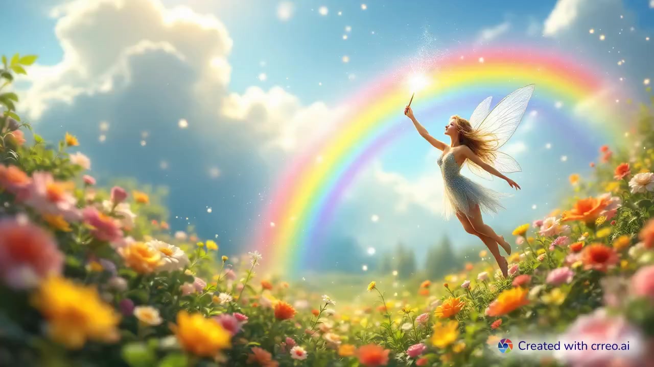 "Magical Fairy Adventure: Lumina's Rainbow Candy Rain 🌈✨🍬"