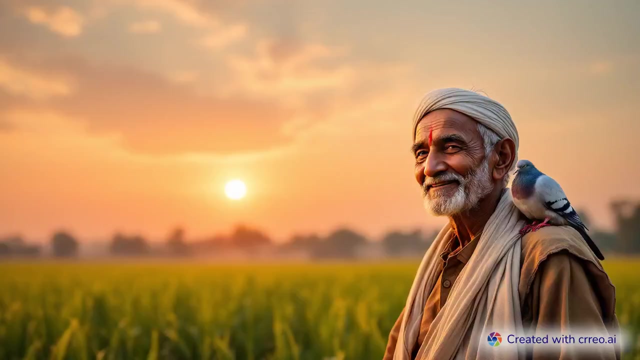 "Heartwarming Tale of Friendship: Dada Ji and His Loyal Pigeon 🕊️❤️"