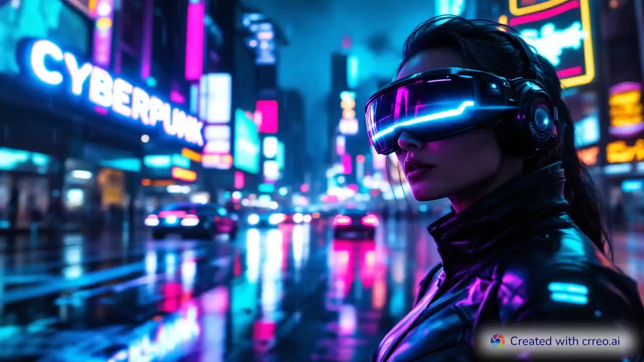 "Experience a Neon Cyberpunk World: 4K Cinematic Journey Through a Futuristic City"