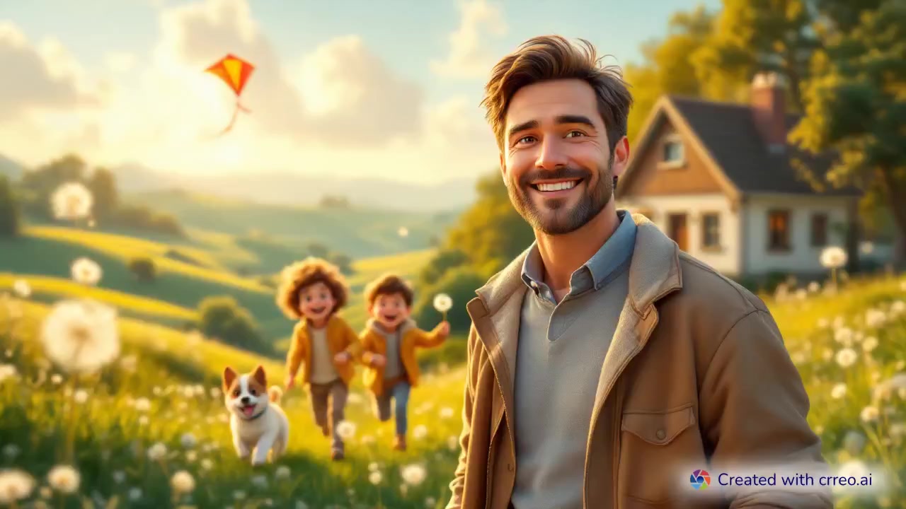 "A Heartwarming Morning: Family, Nature, and Joy in Cinematic Beauty"